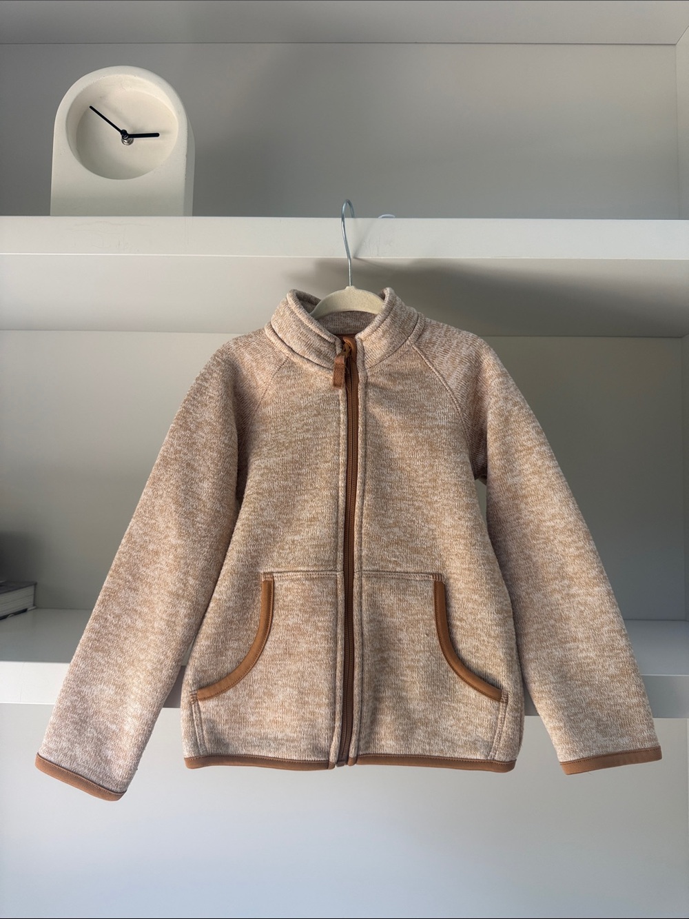 George Tan Heathered Zip-Up Fleece Jacket